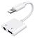 Adaptador Duplo Lightning P2 Para iPhone Fone + Carregador